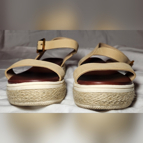 Mia Kiera Platform Espadrille Sandal Size 7.5 Ecru/tan - Picture 2 of 5